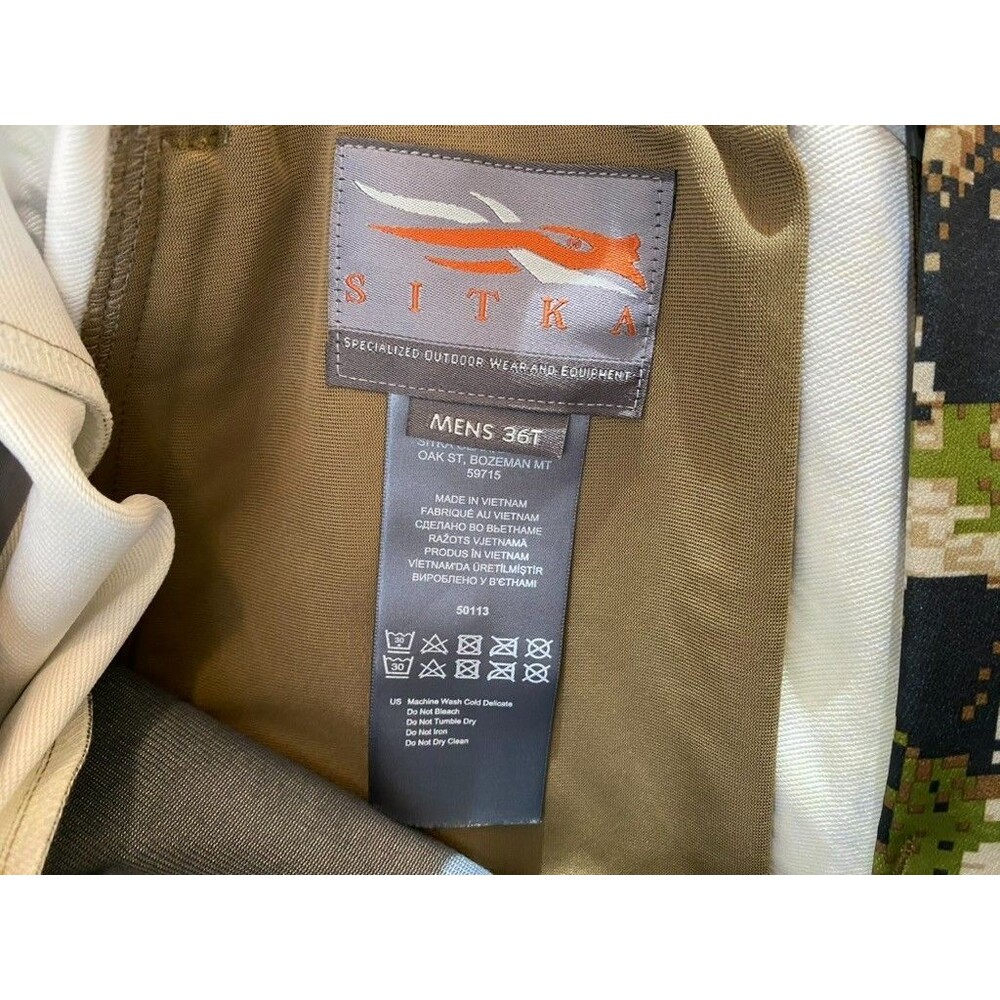 Sitka Gear Timberline Pants Mens 36T Tall Gore Optifade Subalpine With Knee Pads - Picture 15 of 16
